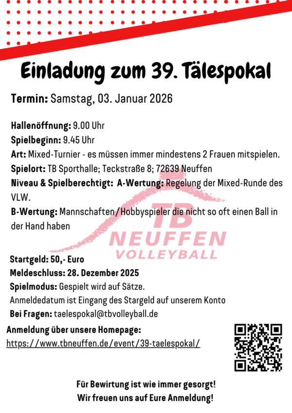 Einladung Tälespokal 2026