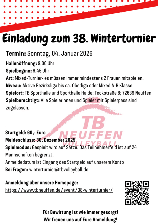 Einladung Winterturnier 2026