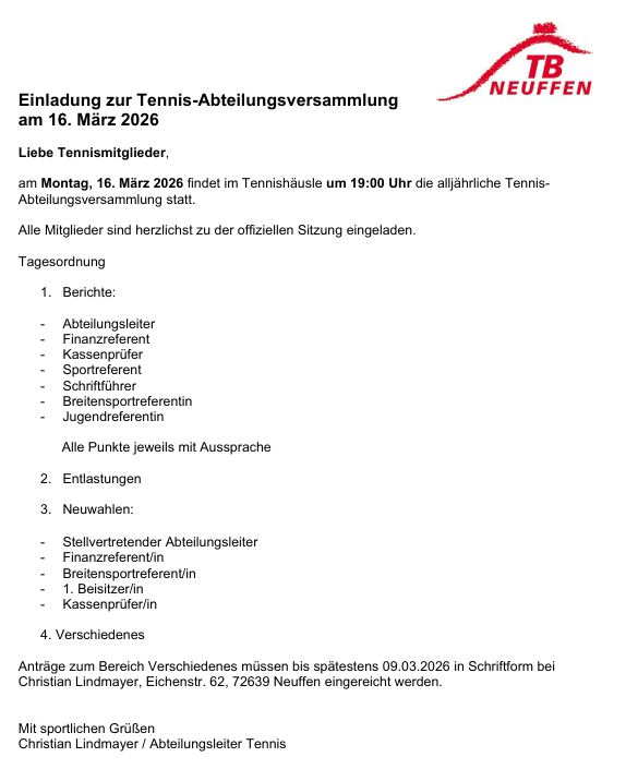 2026 03 16 Einladung Abteilungsversammlung